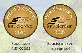 Médailles saucissons secs